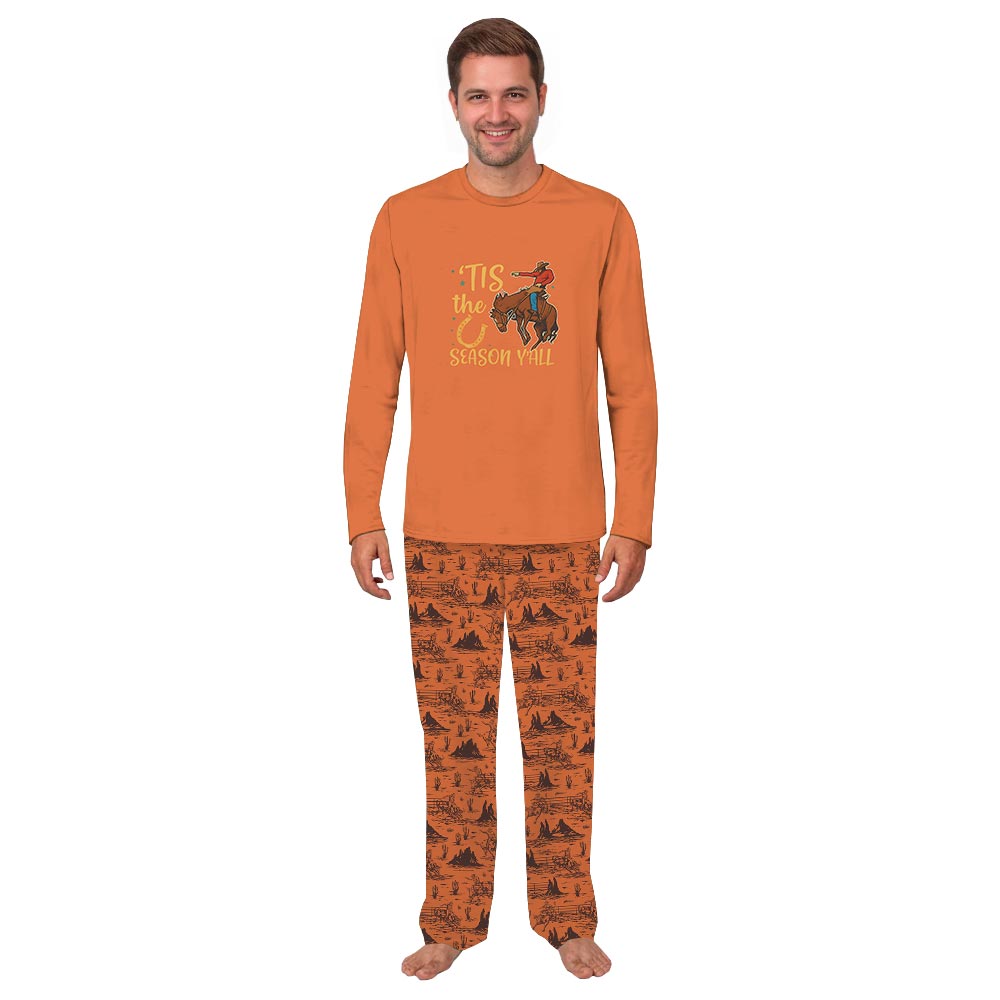 Tis The Season Cowboy Santa Western Matching Family Xmas Pjs Tis The Season Cowboy Santa Western Matching Family Xmas Pjs