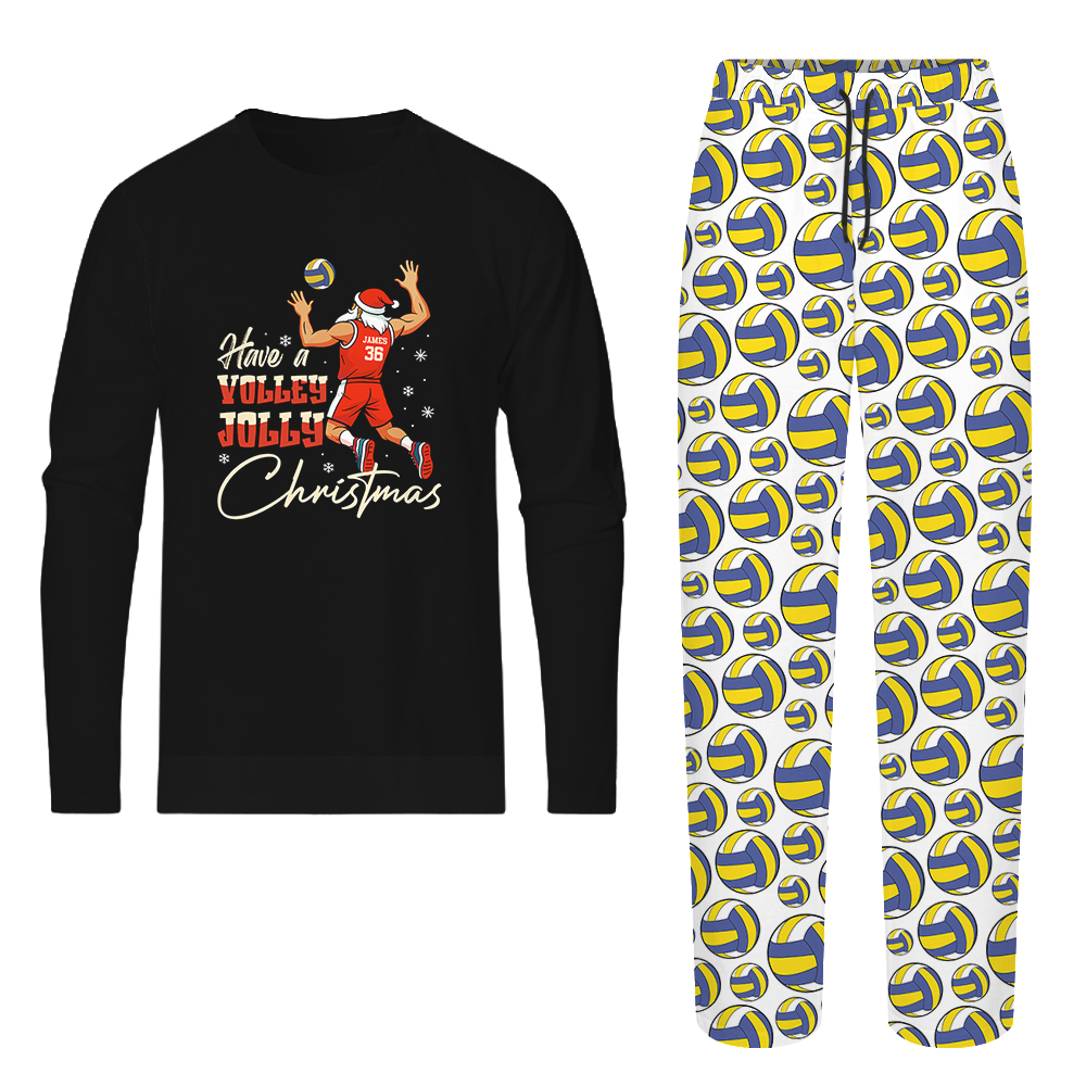 Custom Volleyball Pajamas Matching Have A Volley Jolly Christmas
