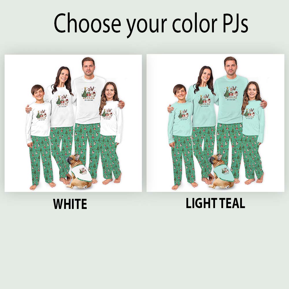 Jolly Goose Christmas Matching Pajamas With Dog Jolly Goose Christmas Matching Pajamas With Dog
