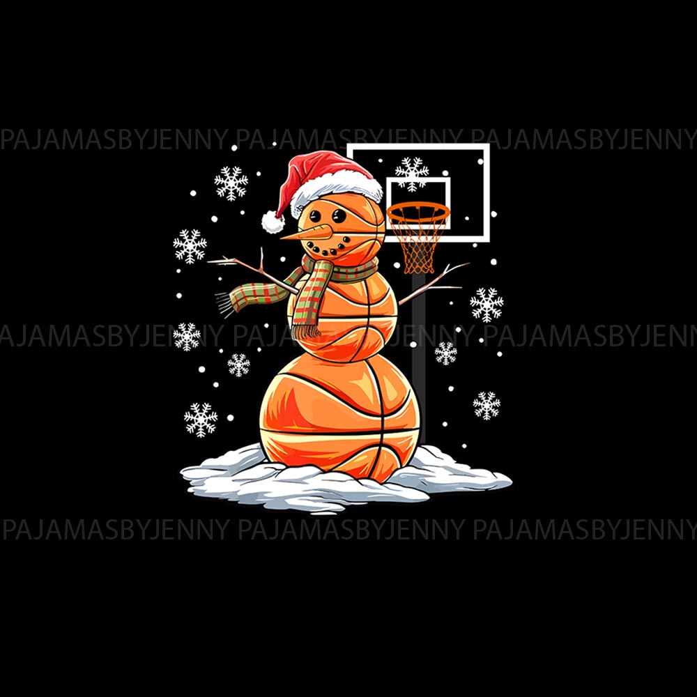 Basketball Snowman Family Matching Christmas Pajamas Plus Size