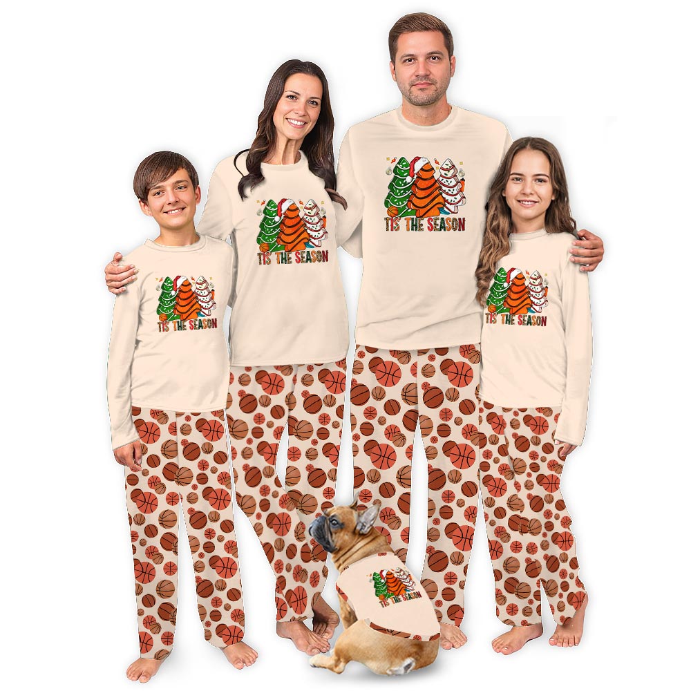 Christmas Basketball Ball Tis The Season Matching Family Jammies Christmas Basketball Ball Tis The Season Matching Family Jammies