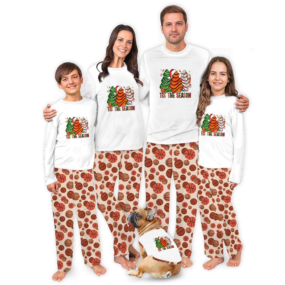 Christmas Basketball Ball Tis The Season Matching Family Jammies Christmas Basketball Ball Tis The Season Matching Family Jammies
