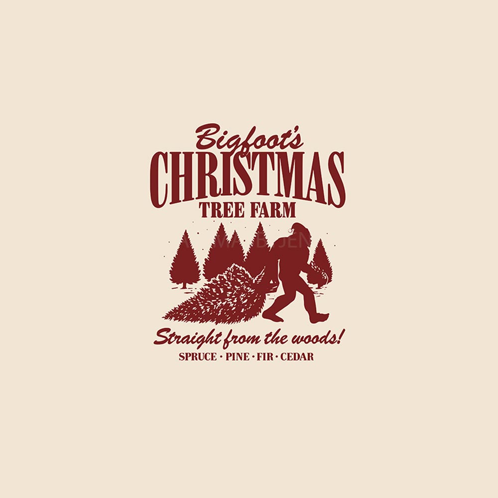 Bigfoot Christmas Tree Farm Holiday Pj Sets For The Family