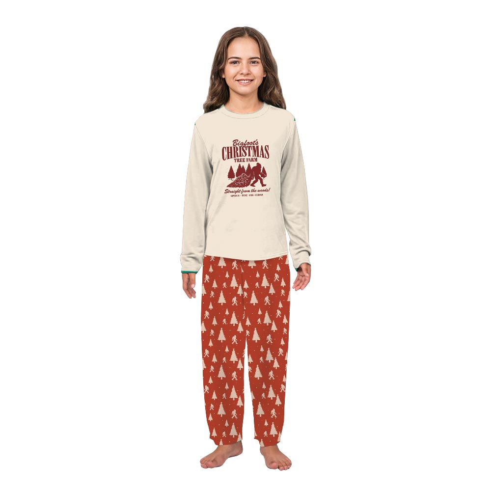 Bigfoot Christmas Tree Farm Holiday Pj Sets For The Family