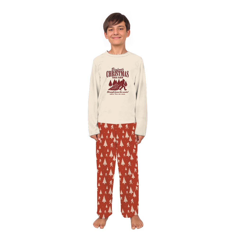 Bigfoot Christmas Tree Farm Holiday Pj Sets For The Family