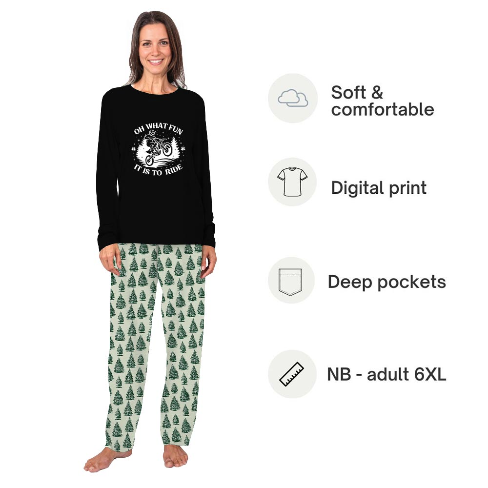 Dirt Bike Christmas Pajamas Matching Family Oh What Fun It Is To Ride Dirt Bike Christmas Pajamas Matching Family Oh What Fun It Is To Ride