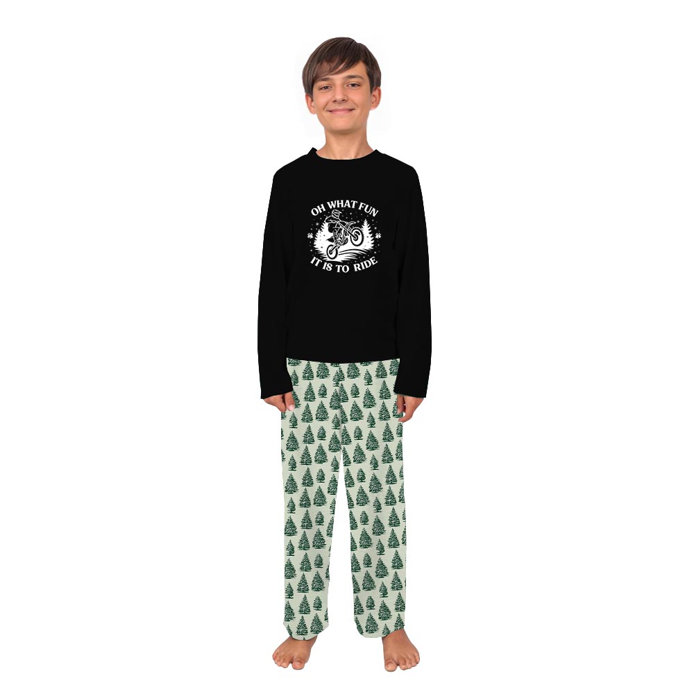 Dirt Bike Christmas Pajamas Matching Family Oh What Fun It Is To Ride Dirt Bike Christmas Pajamas Matching Family Oh What Fun It Is To Ride