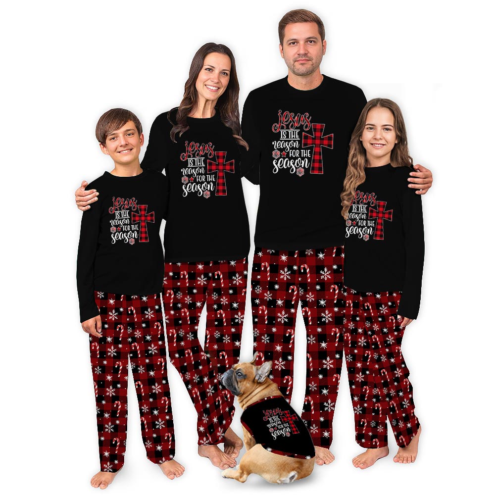 Jesus Is The Reason For The Season Matching Christmas Pajamas