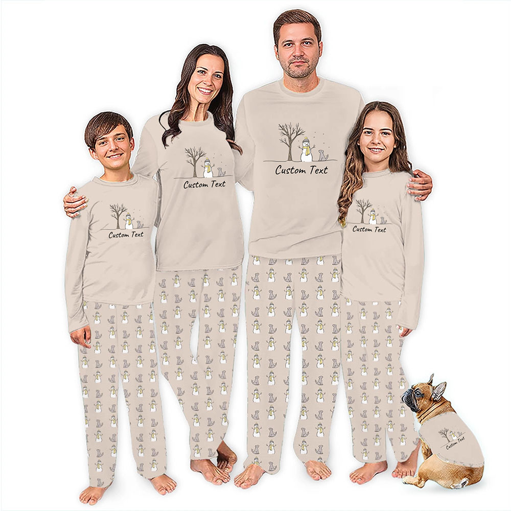 Custom Christmas Snowman Matching Family Winter Pajamas With Instant Preview Custom Christmas Snowman Matching Family Winter Pajamas With Instant Preview
