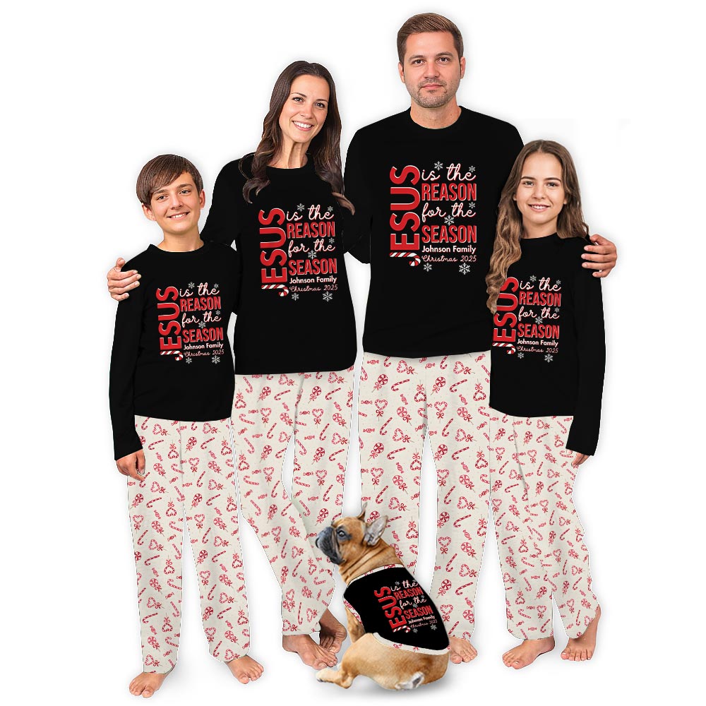 Black Jesus is The Reason Quote Personalized Matching Christmas PJs Black Jesus is The Reason Quote Personalized Matching Christmas PJs