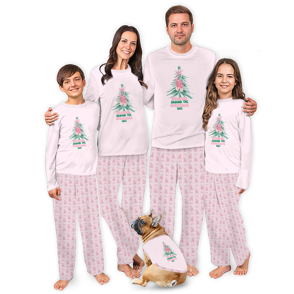 Ballerina Christmas Pajamas Matching Family With Pockets