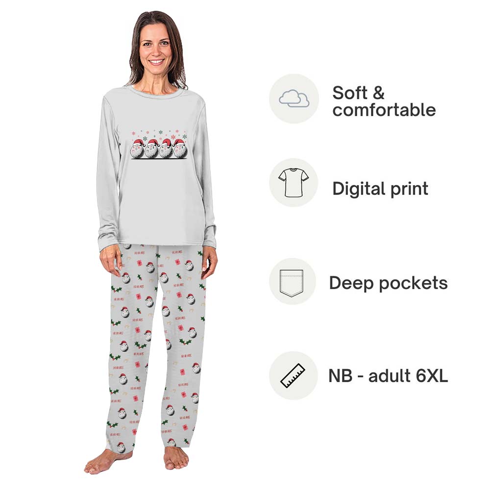 Golf Cute Family Christmas Pajamas With Plus Size