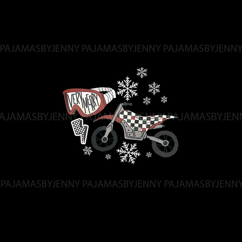 Funny Motocross Matching Dog And Owner Pajamas Christmas