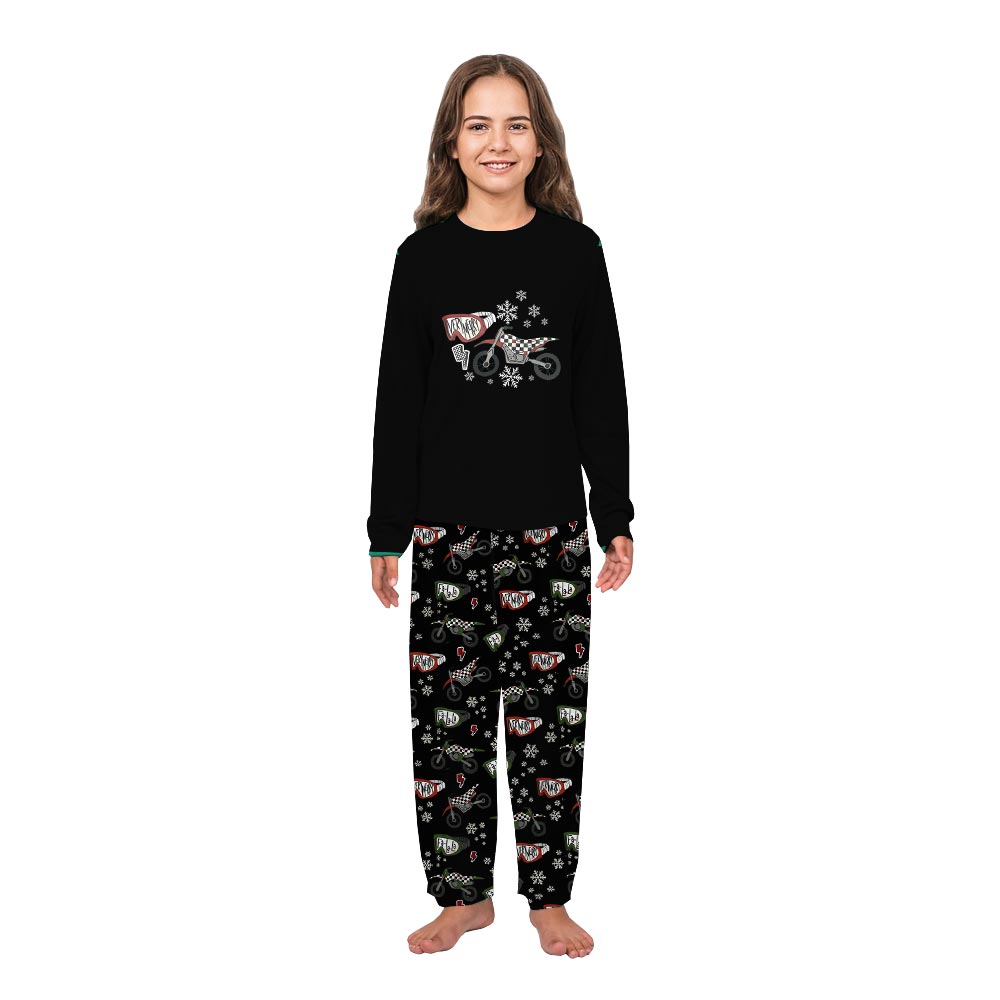 Funny Motocross Matching Dog And Owner Pajamas Christmas