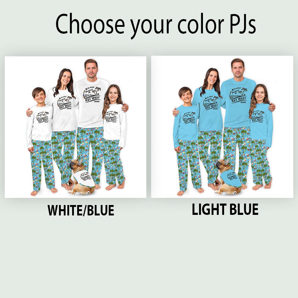 Custom Tropical Family Christmas Vacation Matching Family Jammies Custom Tropical Family Christmas Vacation Matching Family Jammies