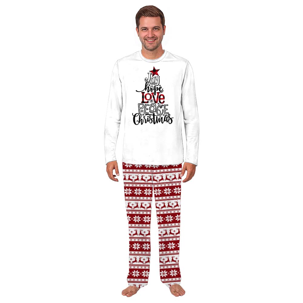 Joy Hope Love Peace Christmas Matching Family And Pet Pajamas
