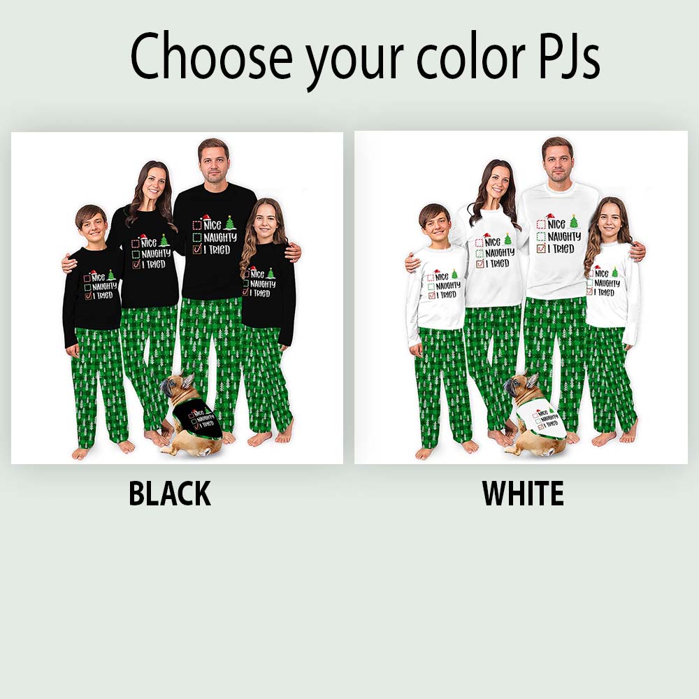 Funny Christmas Pajamas For Adults And Kids Themed Dear Santa I Tried