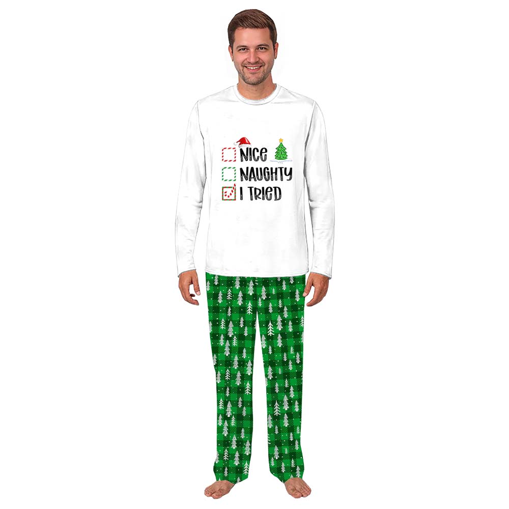 Funny Christmas Pajamas For Adults And Kids Themed Dear Santa I Tried