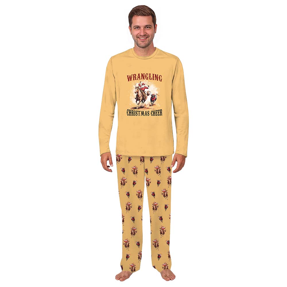 Christmas Wrangler Santa Matching Family Pajamas All Sizes