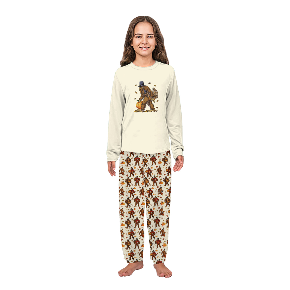 Bigfoot Turkey Thanksgiving Matching Dog and Owner Pajamas Bigfoot Turkey Thanksgiving Matching Dog and Owner Pajamas