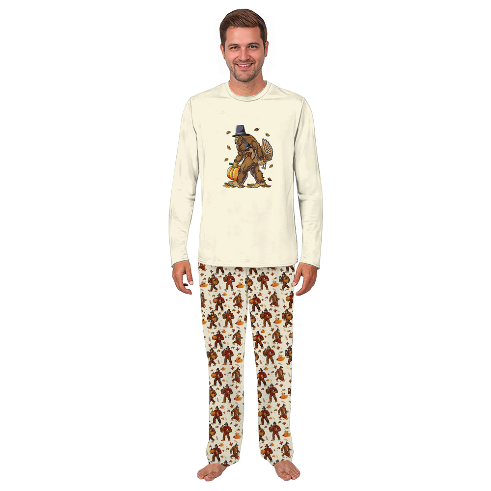 Bigfoot Turkey Thanksgiving Matching Dog and Owner Pajamas Bigfoot Turkey Thanksgiving Matching Dog and Owner Pajamas