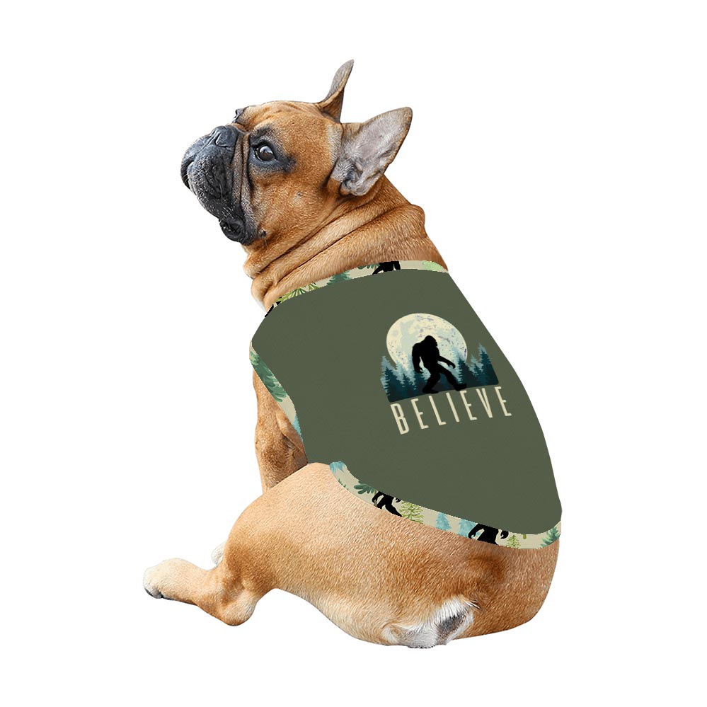 Believe Bigfoot in the Forest Matching Pajamas with Dog Believe Bigfoot in the Forest Matching Pajamas with Dog
