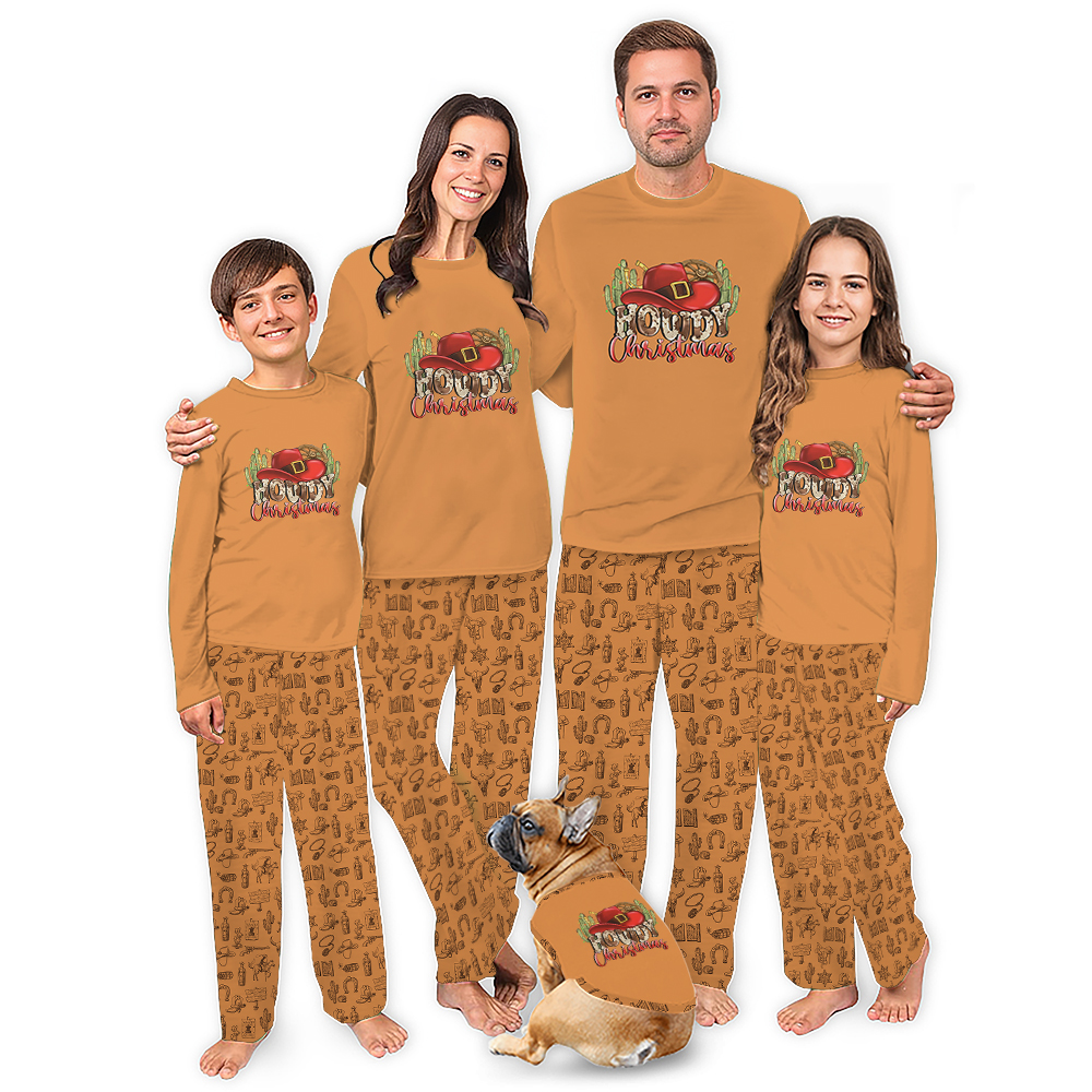 Western Howdy Christmas Holiday Pj Sets For The Family