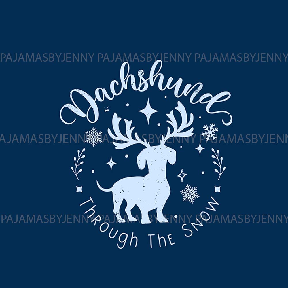 Adorable Navy Dachshund Family Christmas Pajamas Plus Size Adorable Navy Dachshund Family Christmas Pajamas Plus Size