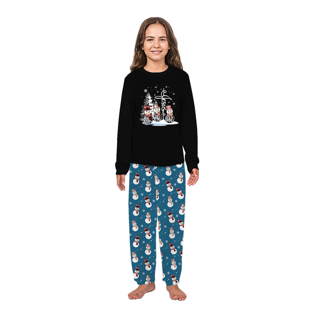 Faith Hope Love snowman Christmas Pajamas Matching Family And Dog Faith Hope Love snowman Christmas Pajamas Matching Family And Dog