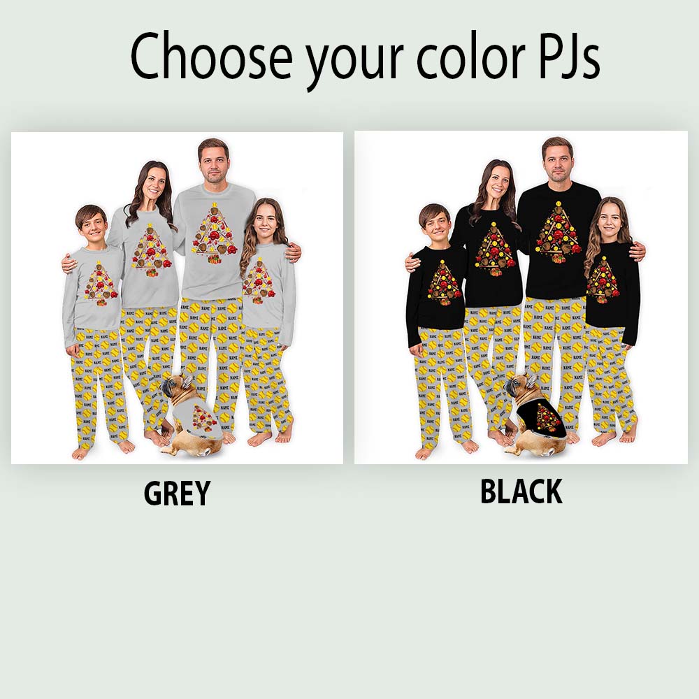 Custom Matching Family Winter Pajamas With Softball Christmas Tree On Them Custom Matching Family Winter Pajamas With Softball Christmas Tree On Them