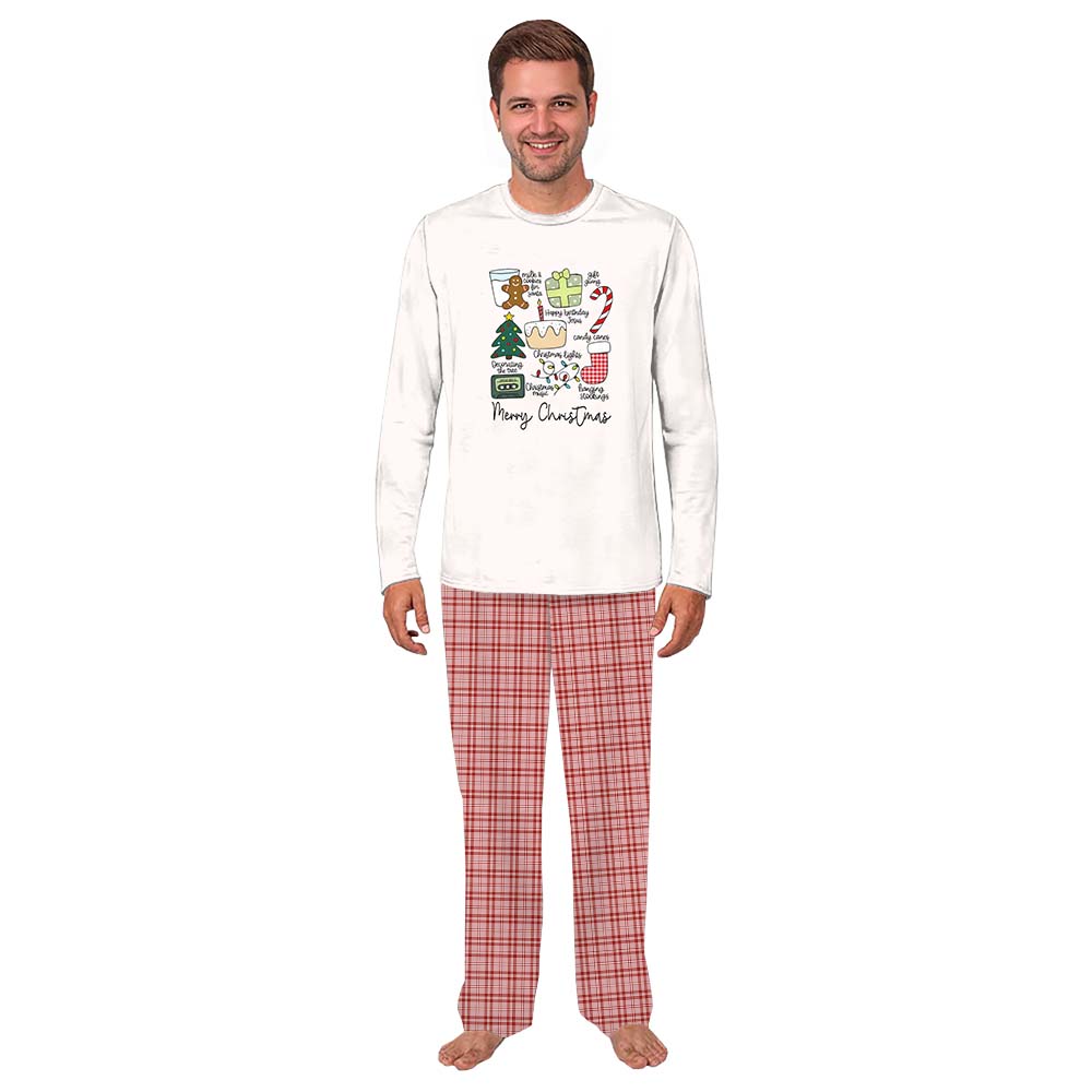 Cute Matching Family Pajamas With Christmas Favorite Things On Them