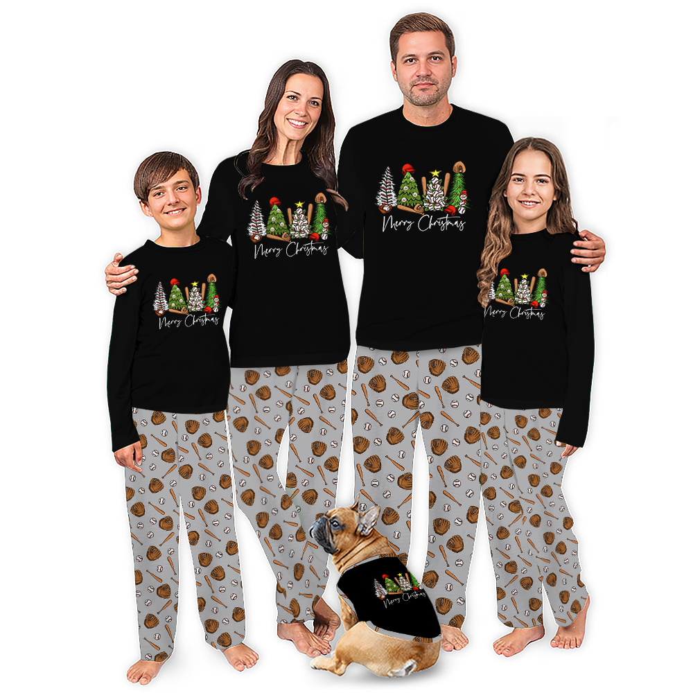 Unique Baseball Christmas Tree Matching Jammies For Family Unique Baseball Christmas Tree Matching Jammies For Family