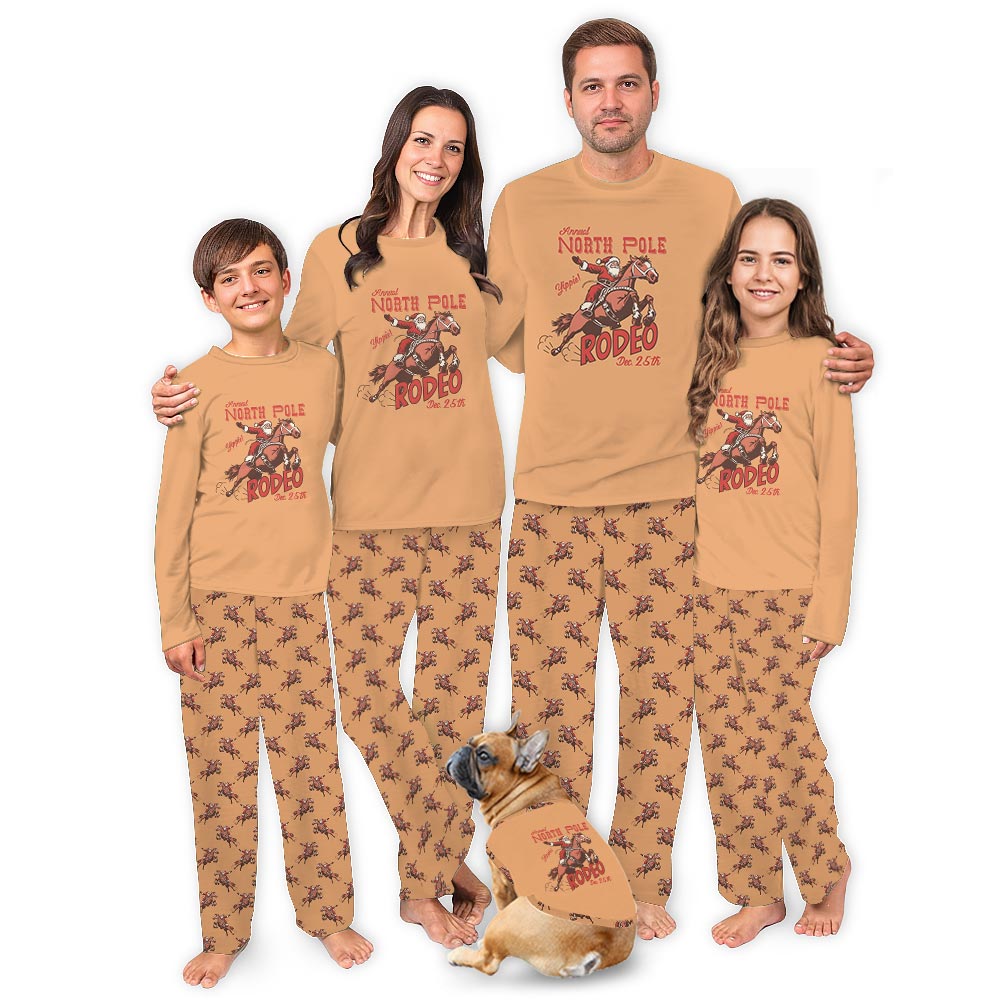 Cowboy Western Santa North Pole Rodeo Matching Xmas Pjs Cowboy Western Santa North Pole Rodeo Matching Xmas Pjs