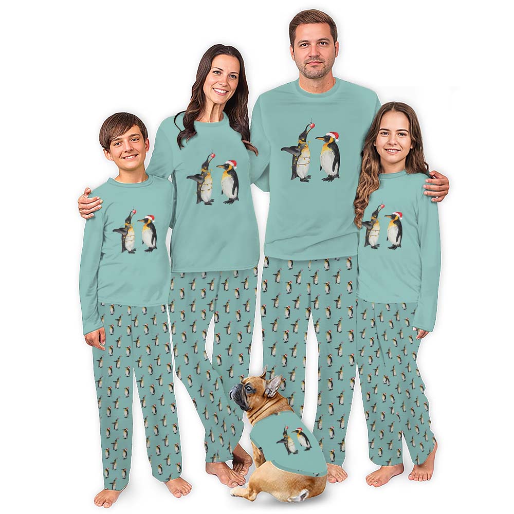 Penguin Cute Family Matching Christmas Pajamas With Plus Size