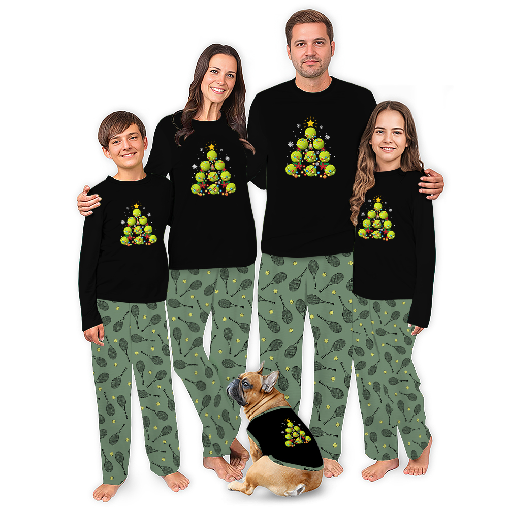 Christmas Tennis Ball Tree Unique Family Christmas Pajamas Christmas Tennis Ball Tree Unique Family Christmas Pajamas
