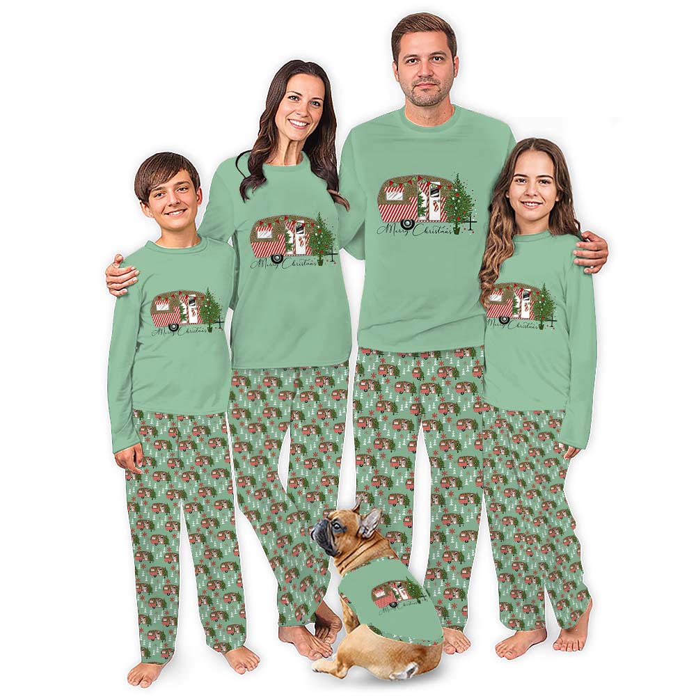 Camping Caravan Matching Pajamas For The Family For Christmas