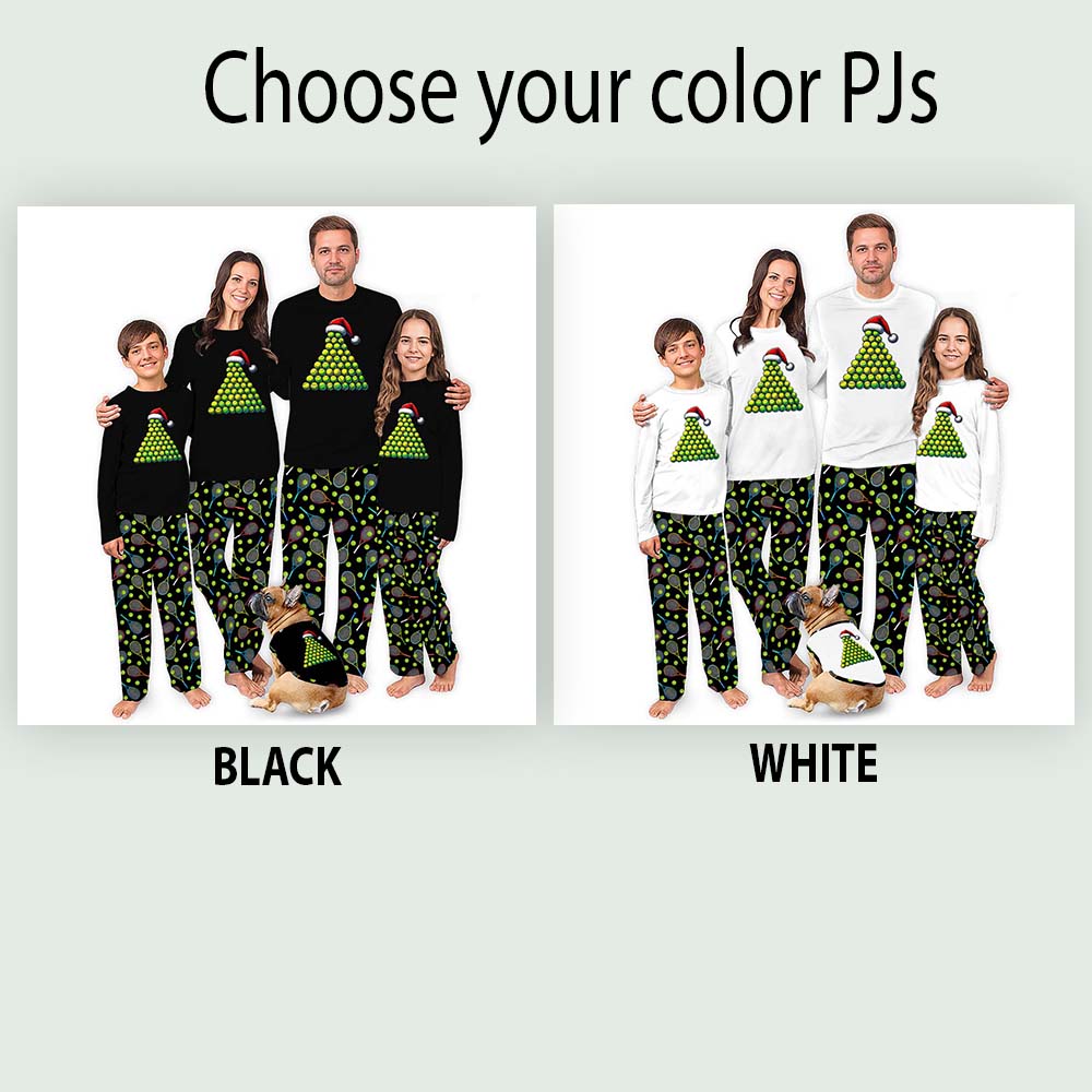 Tennis Christmas Tree Matching Pajamas For Dog And Owner