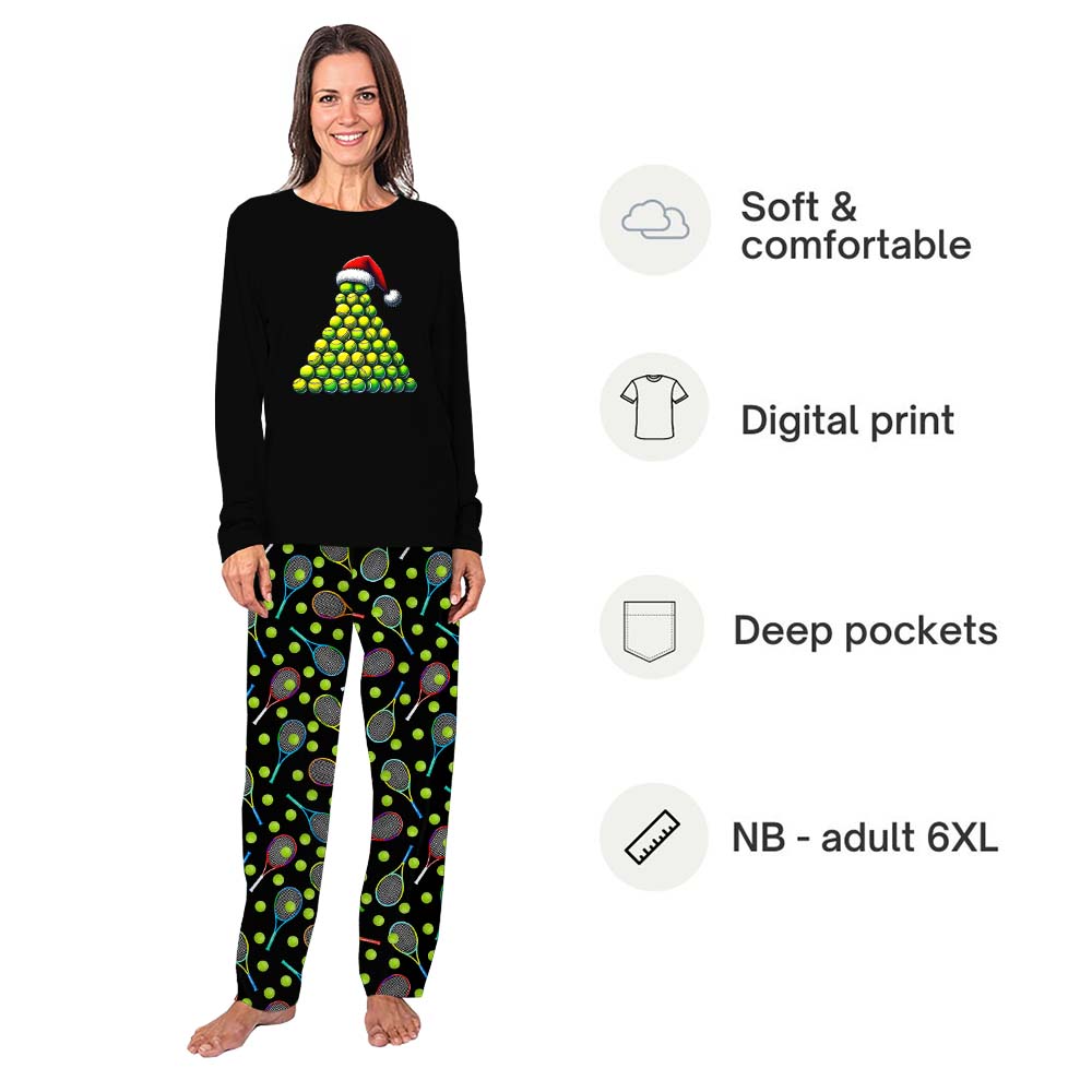 Tennis Christmas Tree Matching Pajamas For Dog And Owner