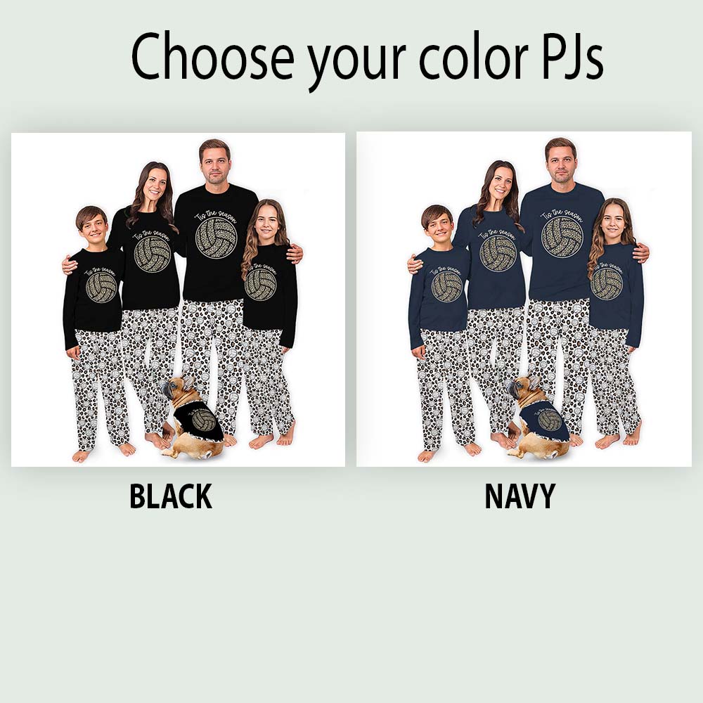 Plus Size Volleyball Christmas Pajamas With Leopard Print Plus Size Volleyball Christmas Pajamas With Leopard Print