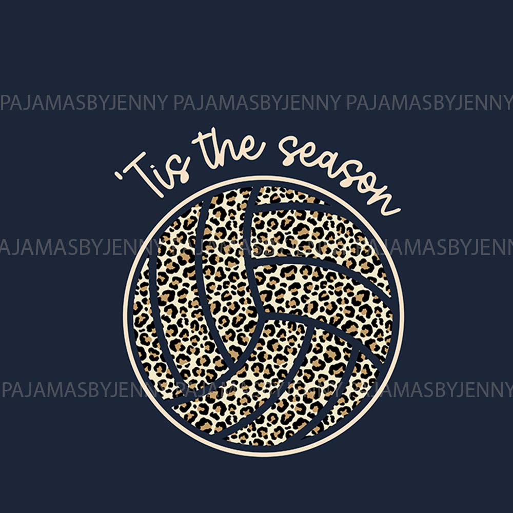 Plus Size Volleyball Christmas Pajamas With Leopard Print Plus Size Volleyball Christmas Pajamas With Leopard Print