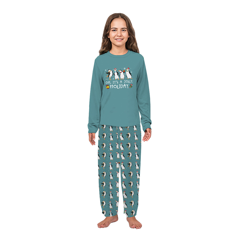 Penguin Oh It Is A Jolly Holiday Cute Family Pajamas For Christmas
