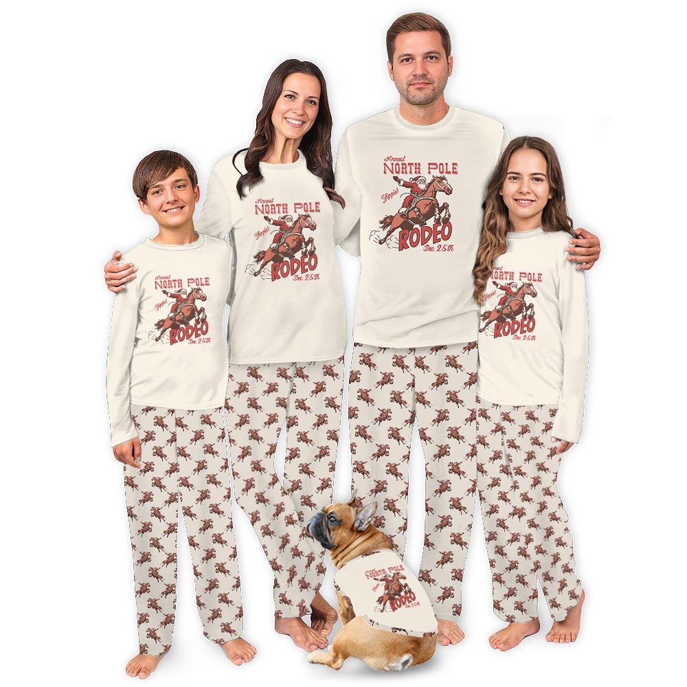 Cowboy Western Santa North Pole Rodeo Matching Xmas Pjs Cowboy Western Santa North Pole Rodeo Matching Xmas Pjs