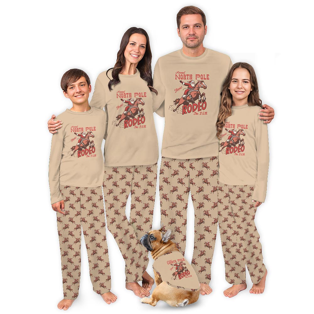 Cowboy Western Santa North Pole Rodeo Matching Xmas Pjs Cowboy Western Santa North Pole Rodeo Matching Xmas Pjs