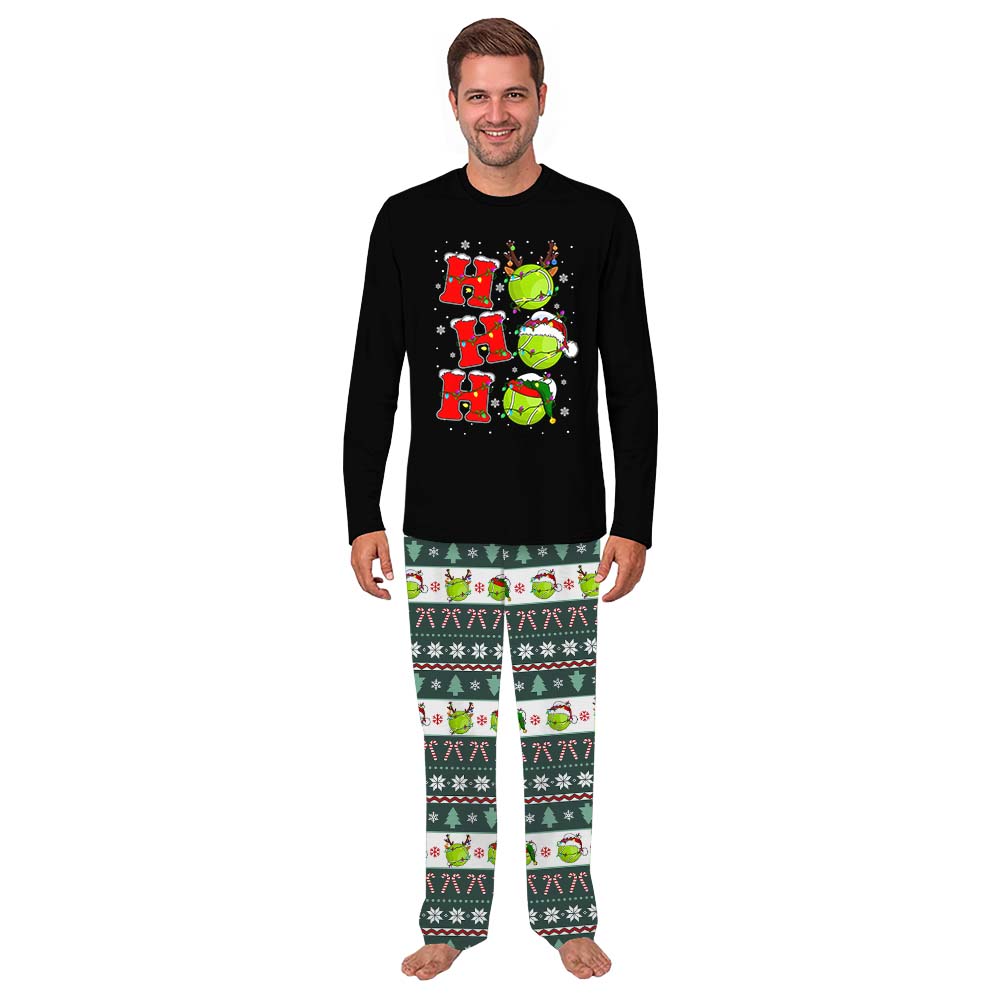 Tennis Funny Family Christmas Pajamas With Ugly Pattern Pants
