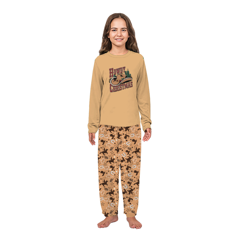 Howdy Christmas Western Santa Cowboy Christmas Pajamas Howdy Christmas Western Santa Cowboy Christmas Pajamas