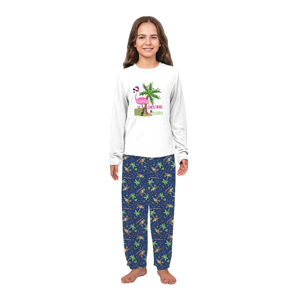 Tropical Christmas Pajamas with Text Custom Christmas PJs Tropical Christmas Pajamas with Text Custom Christmas PJs