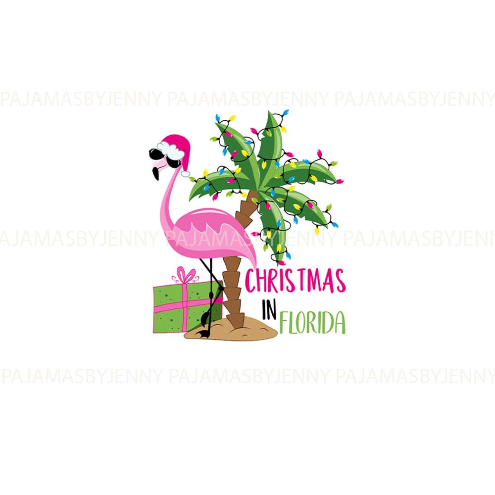 Tropical Christmas Pajamas with Text Custom Christmas PJs Tropical Christmas Pajamas with Text Custom Christmas PJs