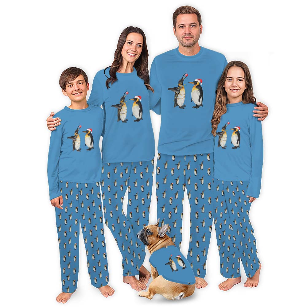 Penguin Cute Family Matching Christmas Pajamas With Plus Size