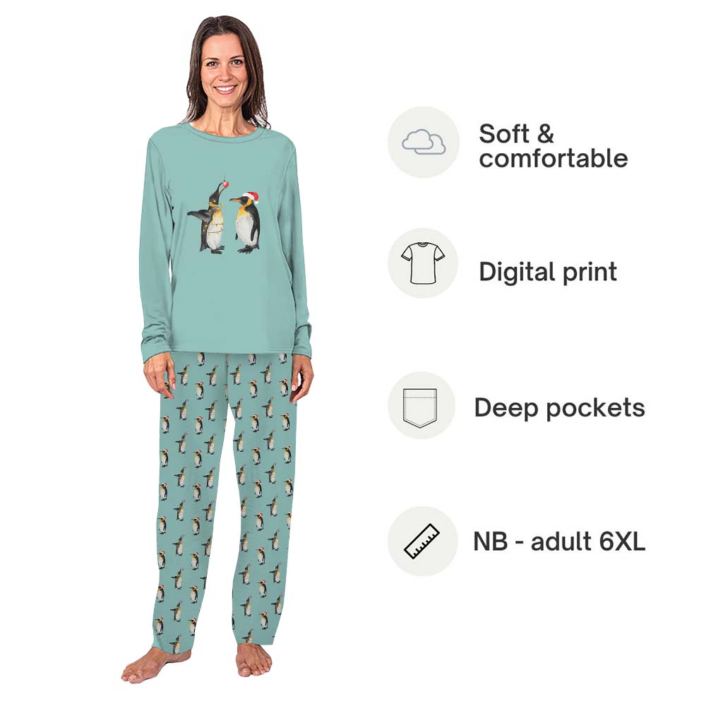 Penguin Cute Family Matching Christmas Pajamas With Plus Size