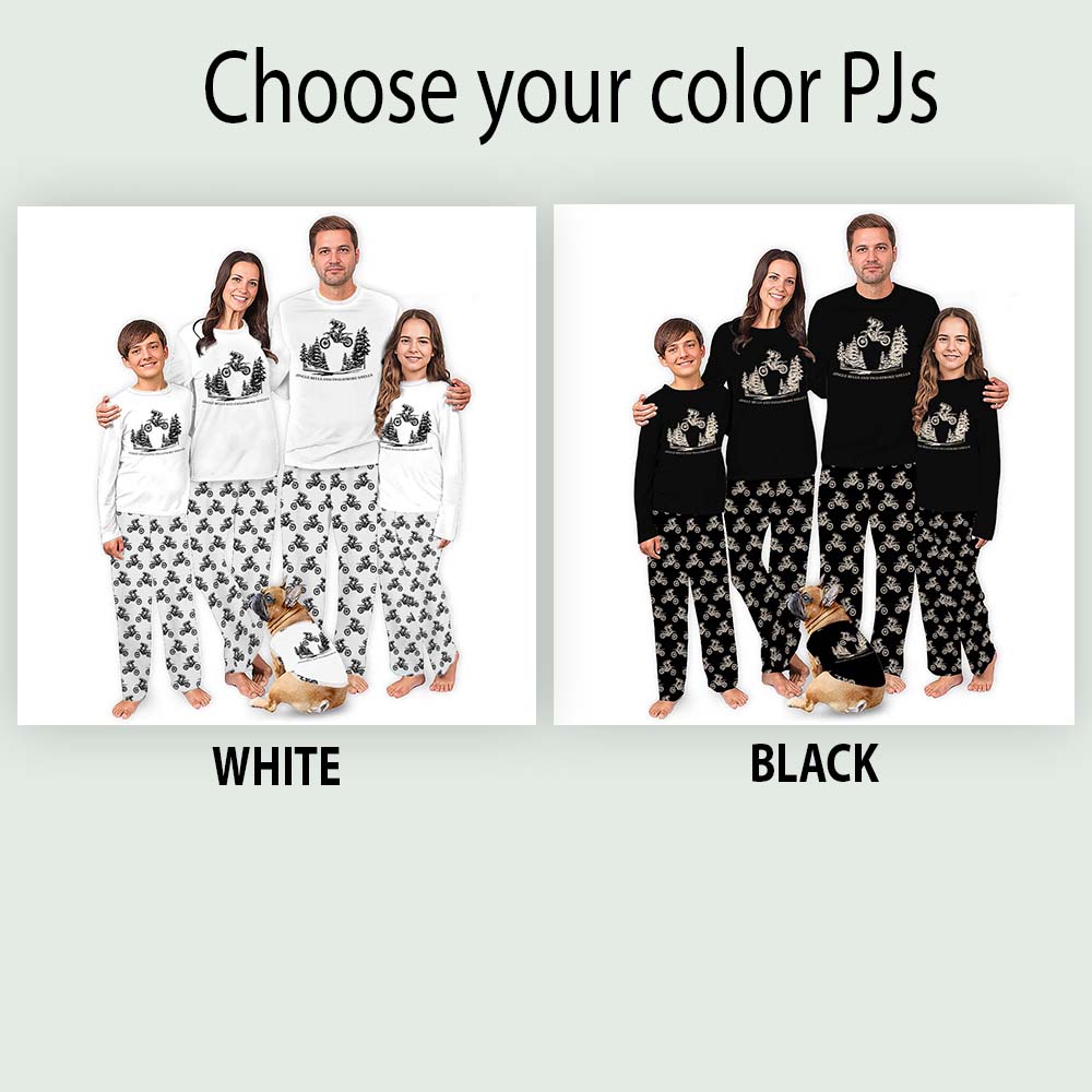 Motocross Family Long Sleeve Christmas Pajamas For Riders All Sizes Motocross Family Long Sleeve Christmas Pajamas For Riders All Sizes